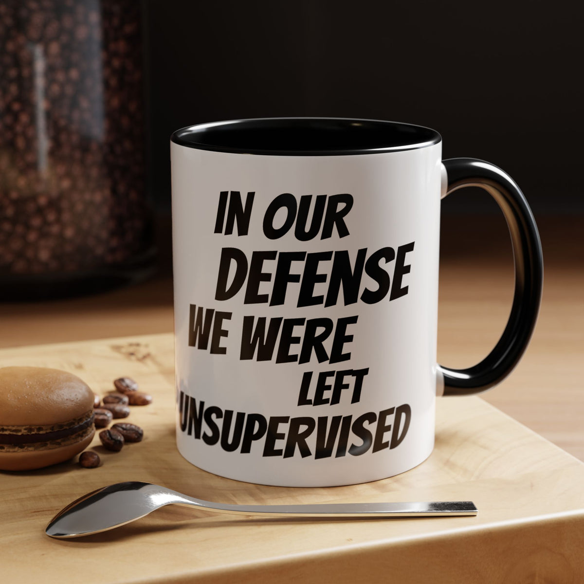 Left Unsupervised with Grandpa Accent Coffee Mug (11, 15oz)