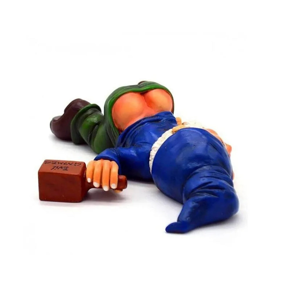 Drunk Garden Gnome Decoration Drunken Ornament Decor Yard Patio Lawn US