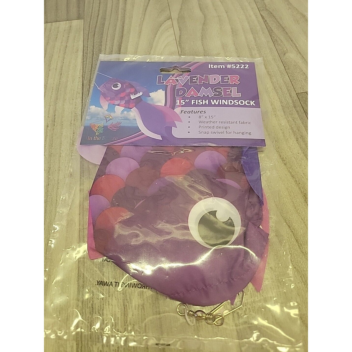 15" Lavender Damsel Fish Windsock