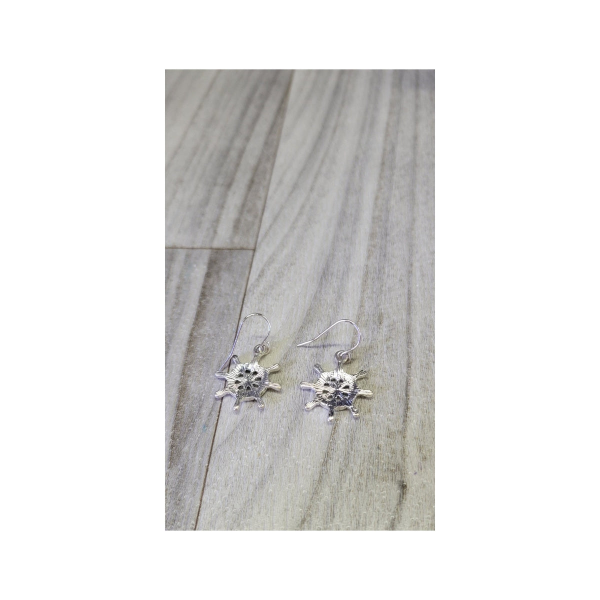 Ship wheel earrings