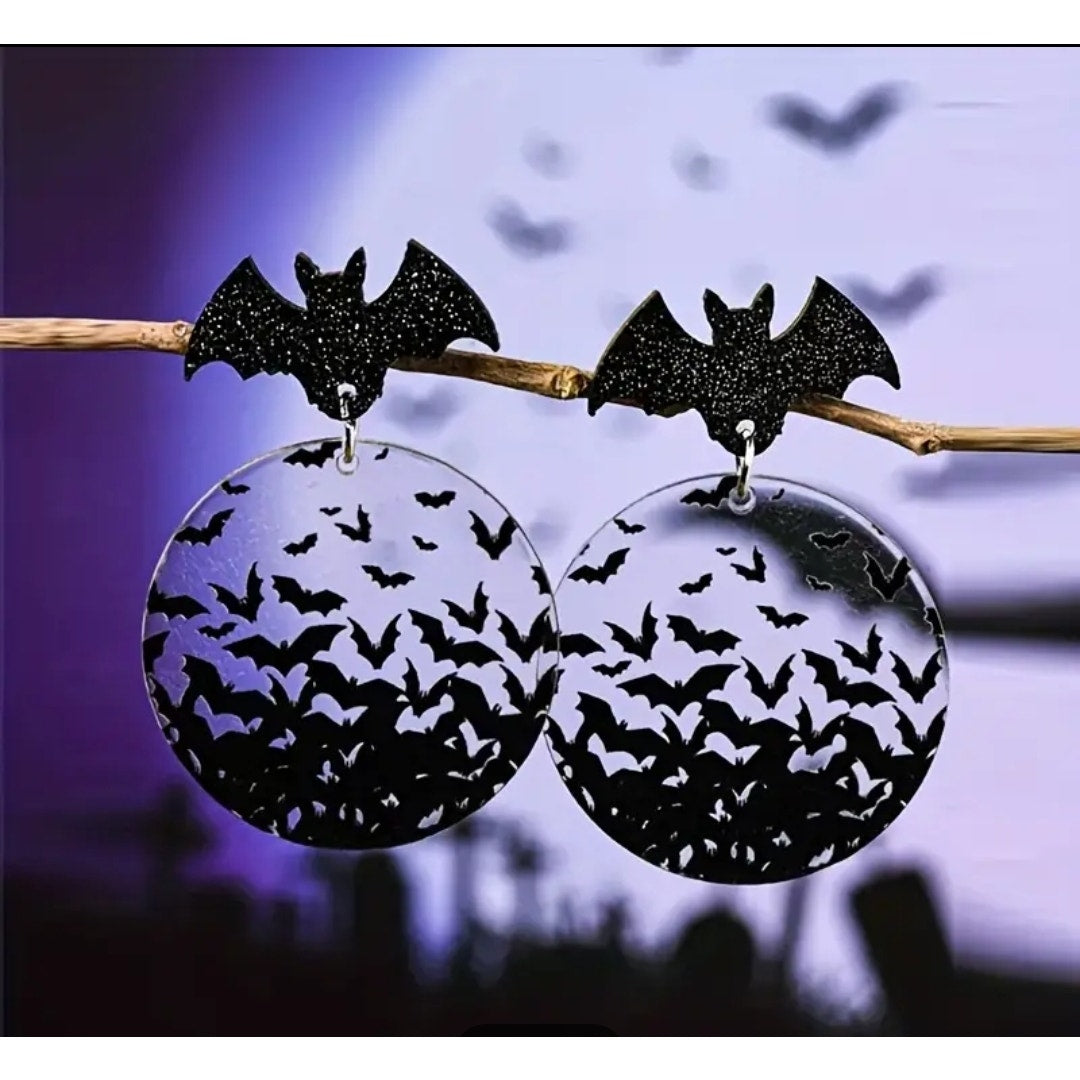 Let's get Batty Earrings Halloween Bat Earrings