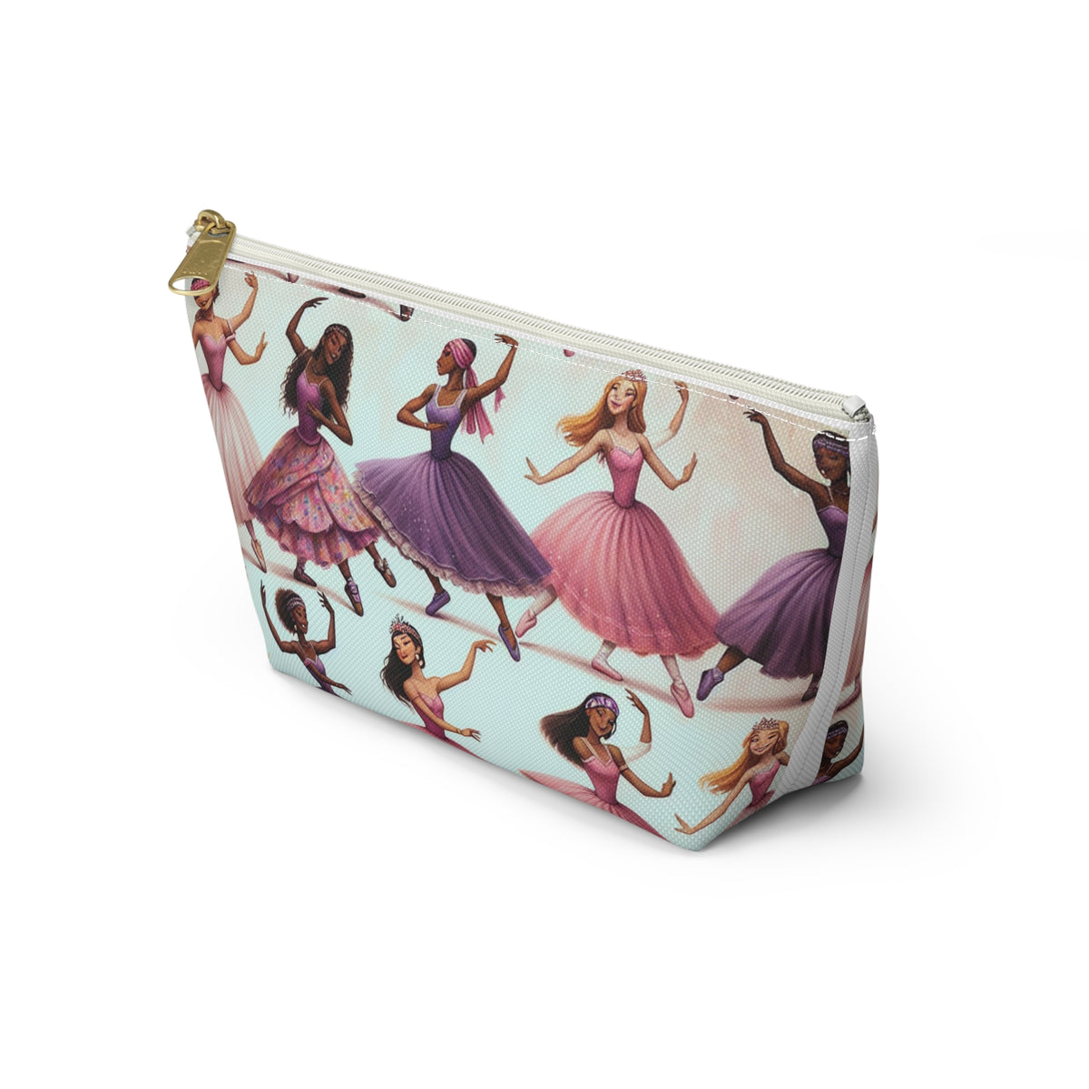 Girls Dancing around In Ballerina dresses Accessory Pouch w T-bottom