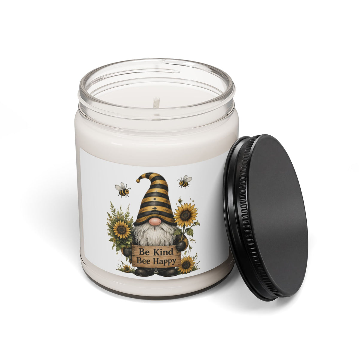 Be Kind Bee Happy Gnome Candle | Soy Candle, 9oz