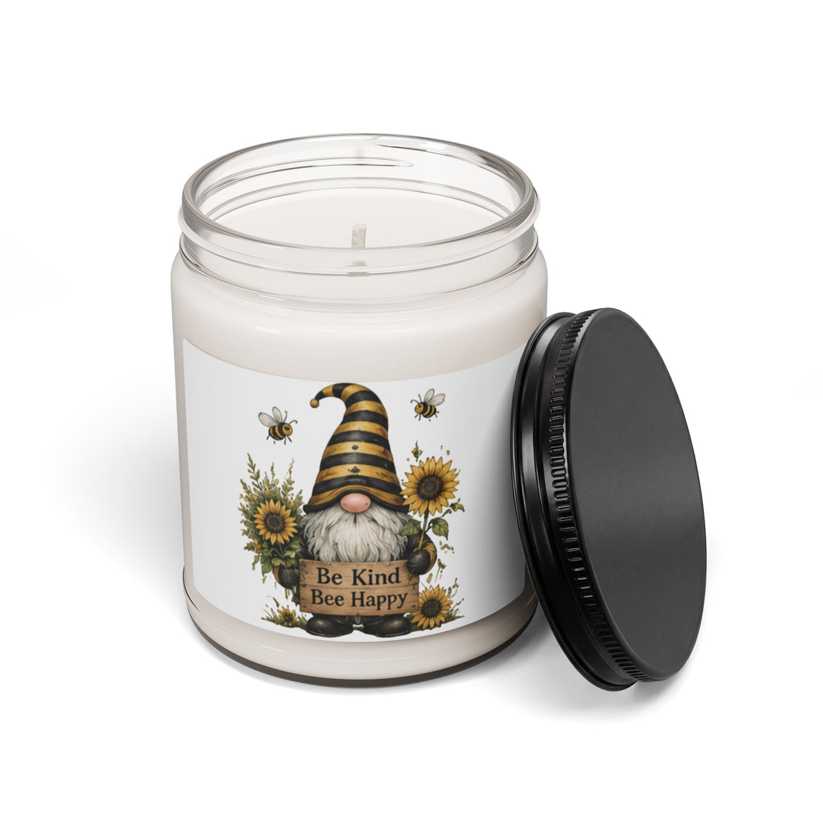 Be Kind Bee Happy Gnome Candle | Soy Candle, 9oz