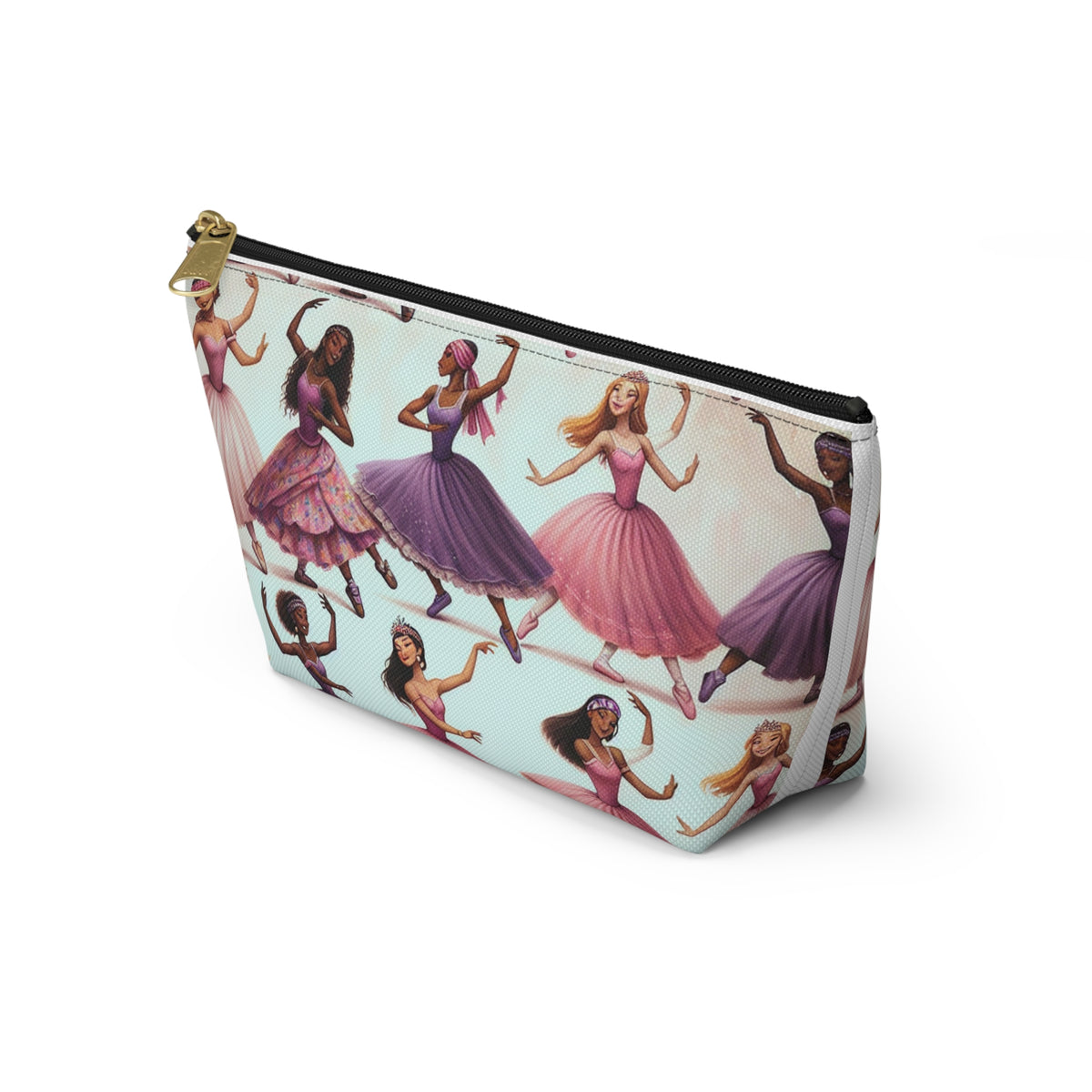 Girls Dancing around In Ballerina dresses Accessory Pouch w T-bottom