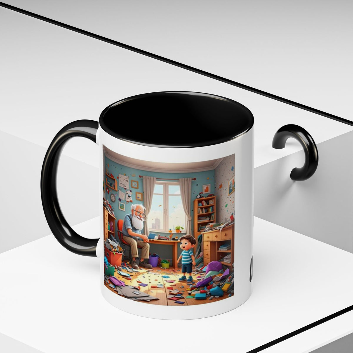 Left Unsupervised with Grandpa Accent Coffee Mug (11, 15oz)
