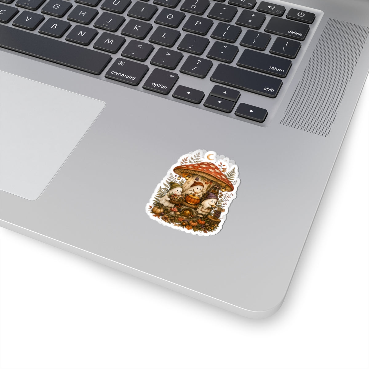 Autumn Mushroom House Sticker | Halloween Ghosts Pumpkin Fall Kiss-Cut Sticker
