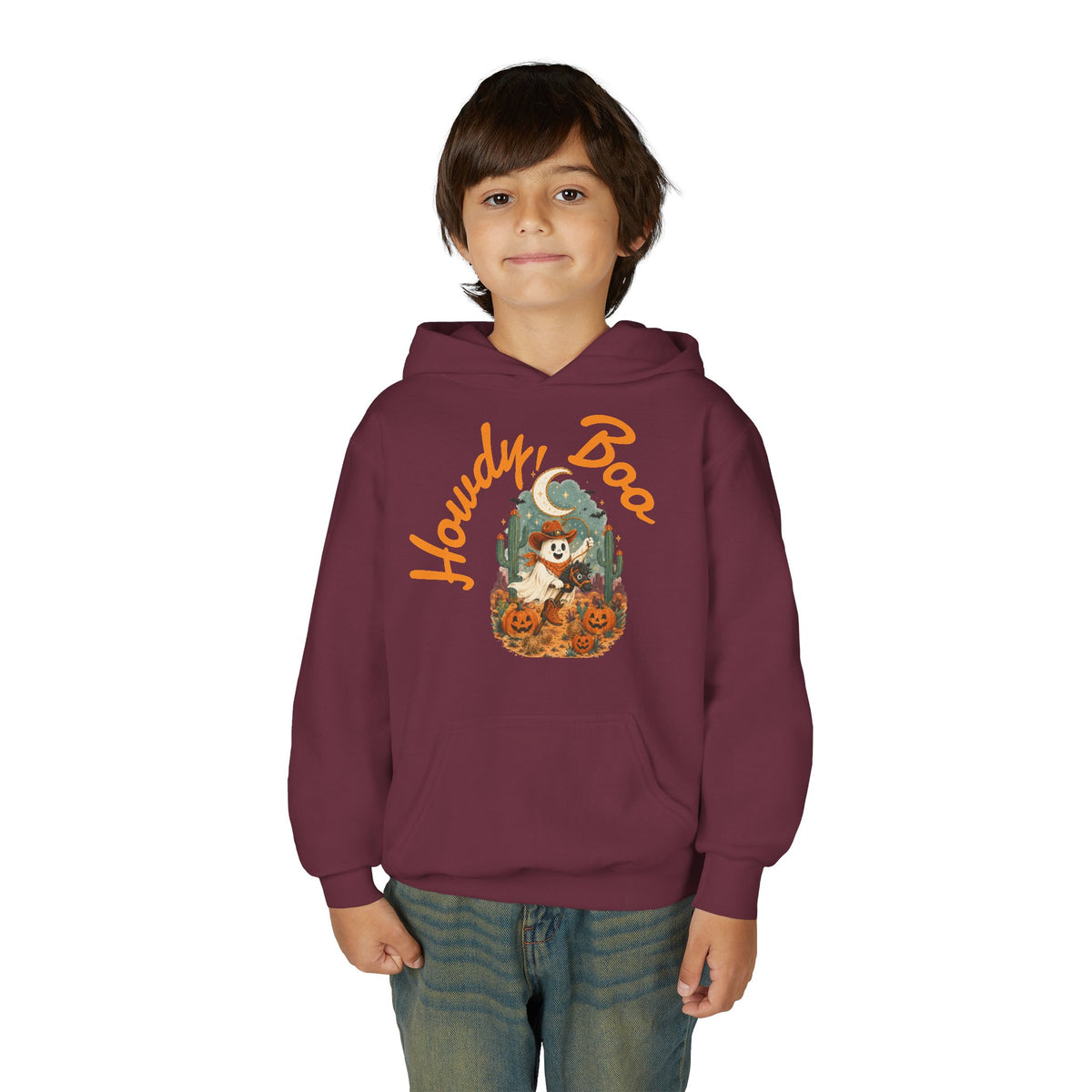 Howdy Boo Pumpkin Patch Hoodie | Kids Halloween Sweatshirt