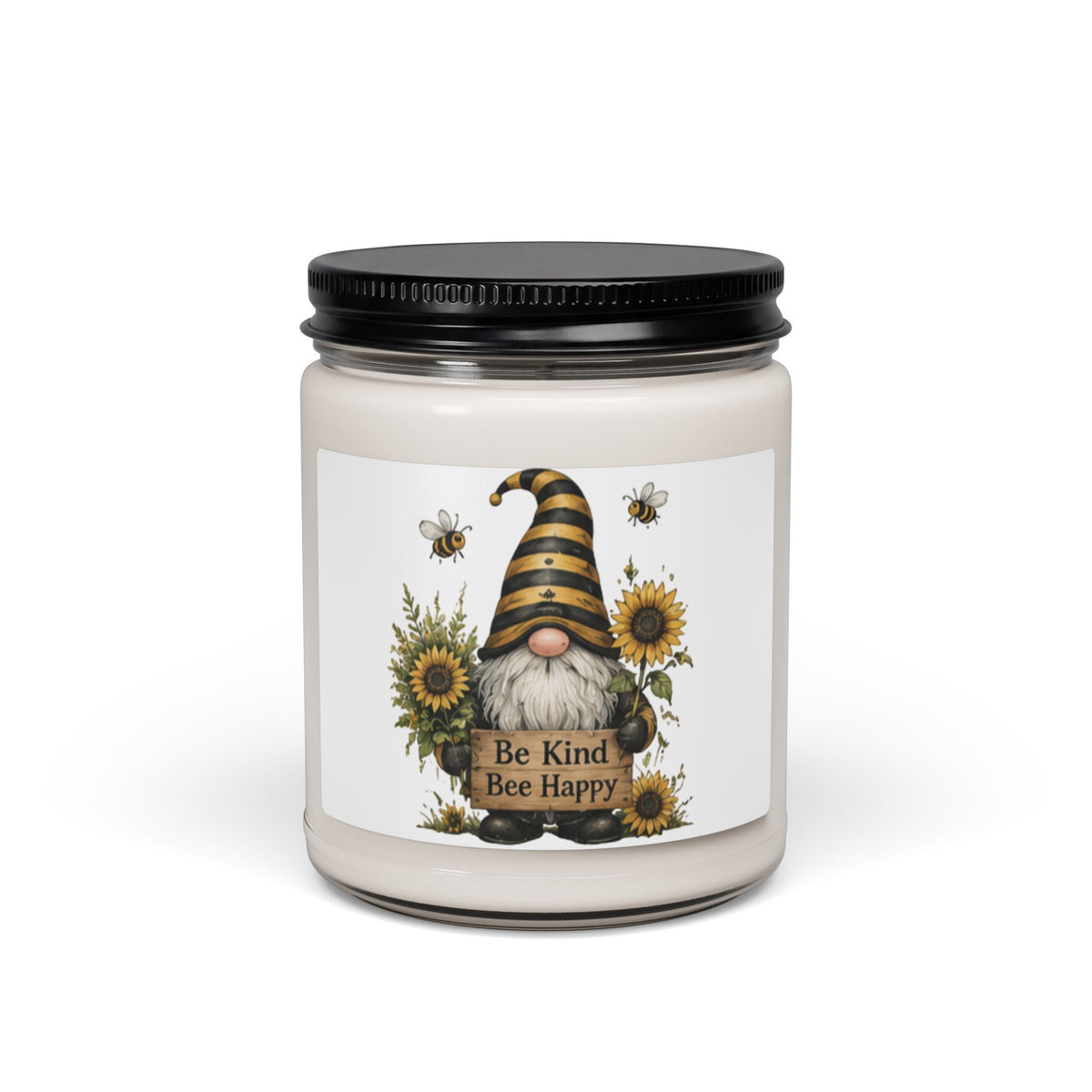Be Kind Bee Happy Gnome Candle | Soy Candle, 9oz