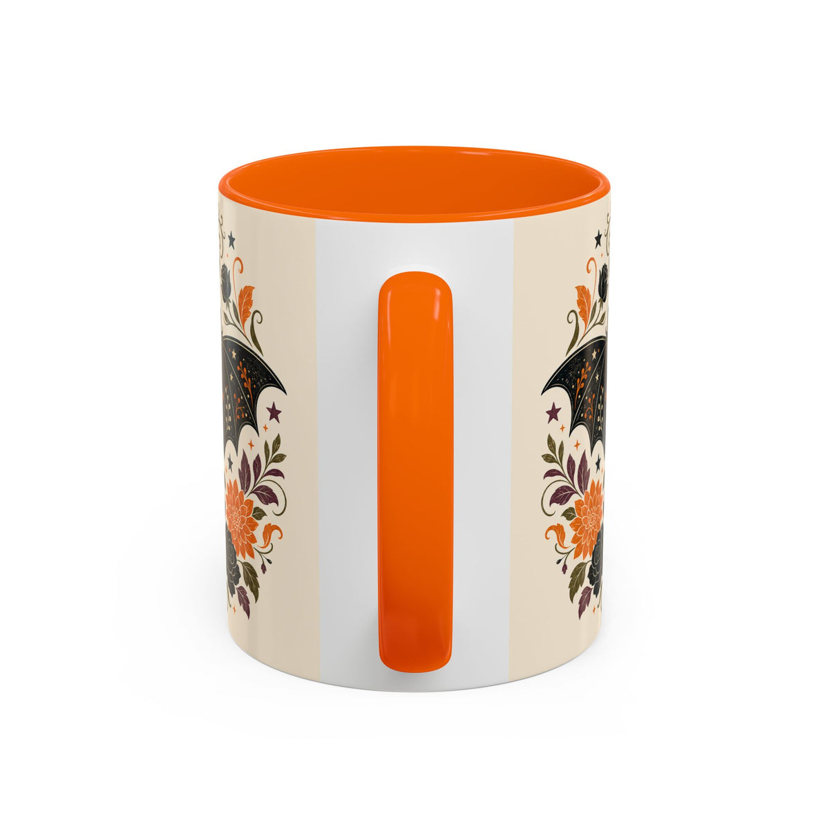 Halloween Floral Bat Coffee Mug — Cute Spooky Accent Mug (11/15oz)