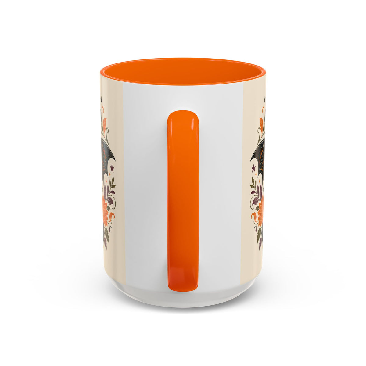 Halloween Floral Bat Coffee Mug — Cute Spooky Accent Mug (11/15oz)