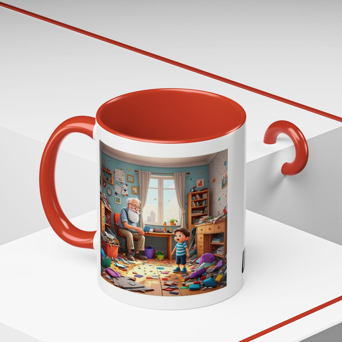 Left Unsupervised with Grandpa Accent Coffee Mug (11, 15oz)