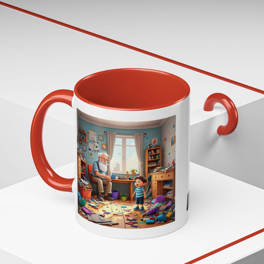 Left Unsupervised with Grandpa Accent Coffee Mug (11, 15oz)