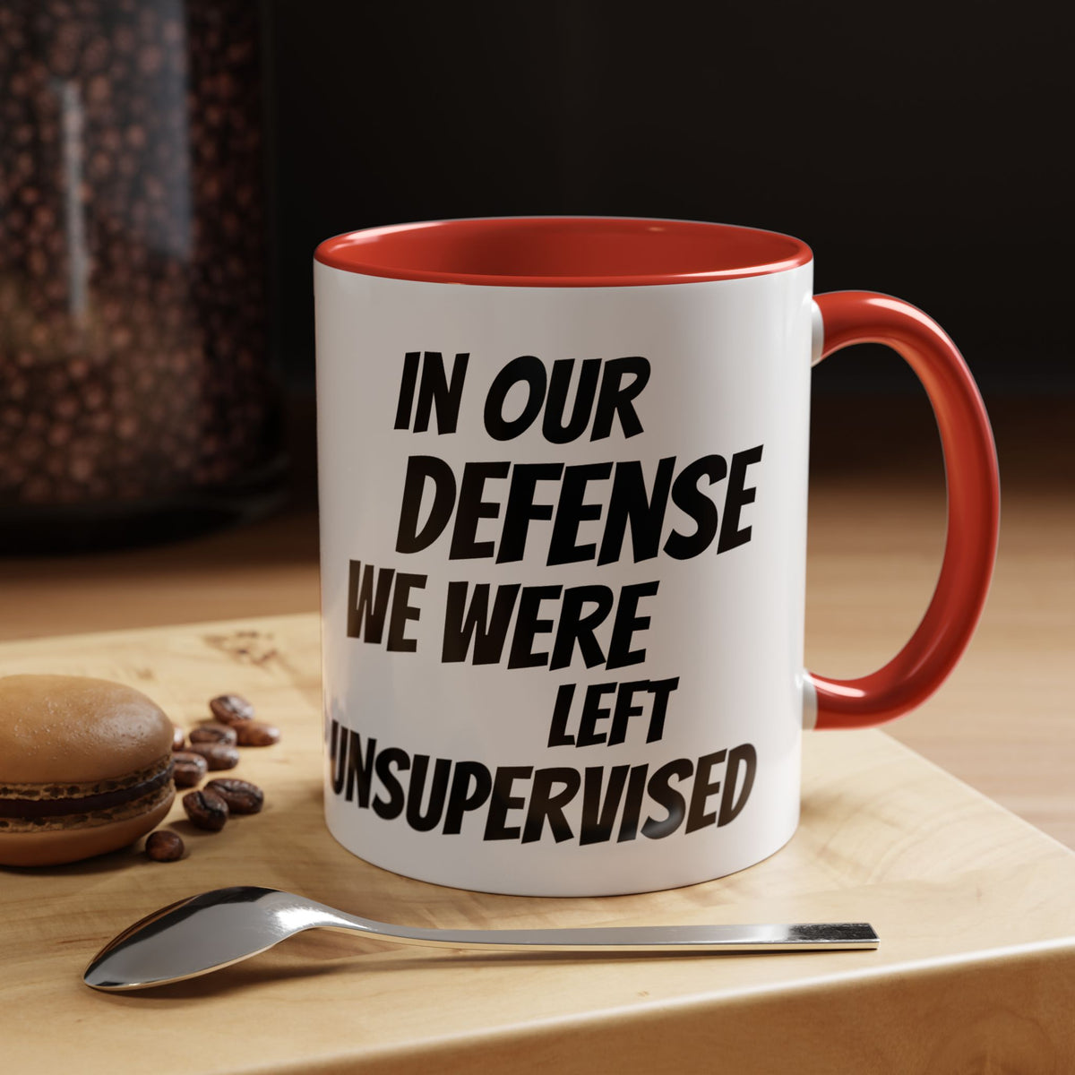 Left Unsupervised with Grandpa Accent Coffee Mug (11, 15oz)