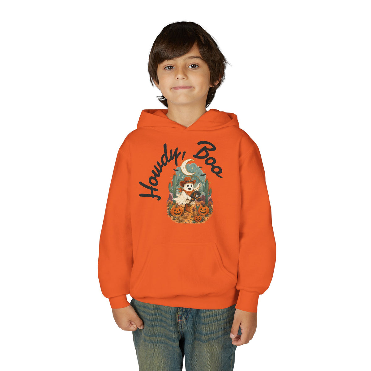 Howdy Boo Pumpkin Patch Hoodie | Kids Halloween Sweatshirt