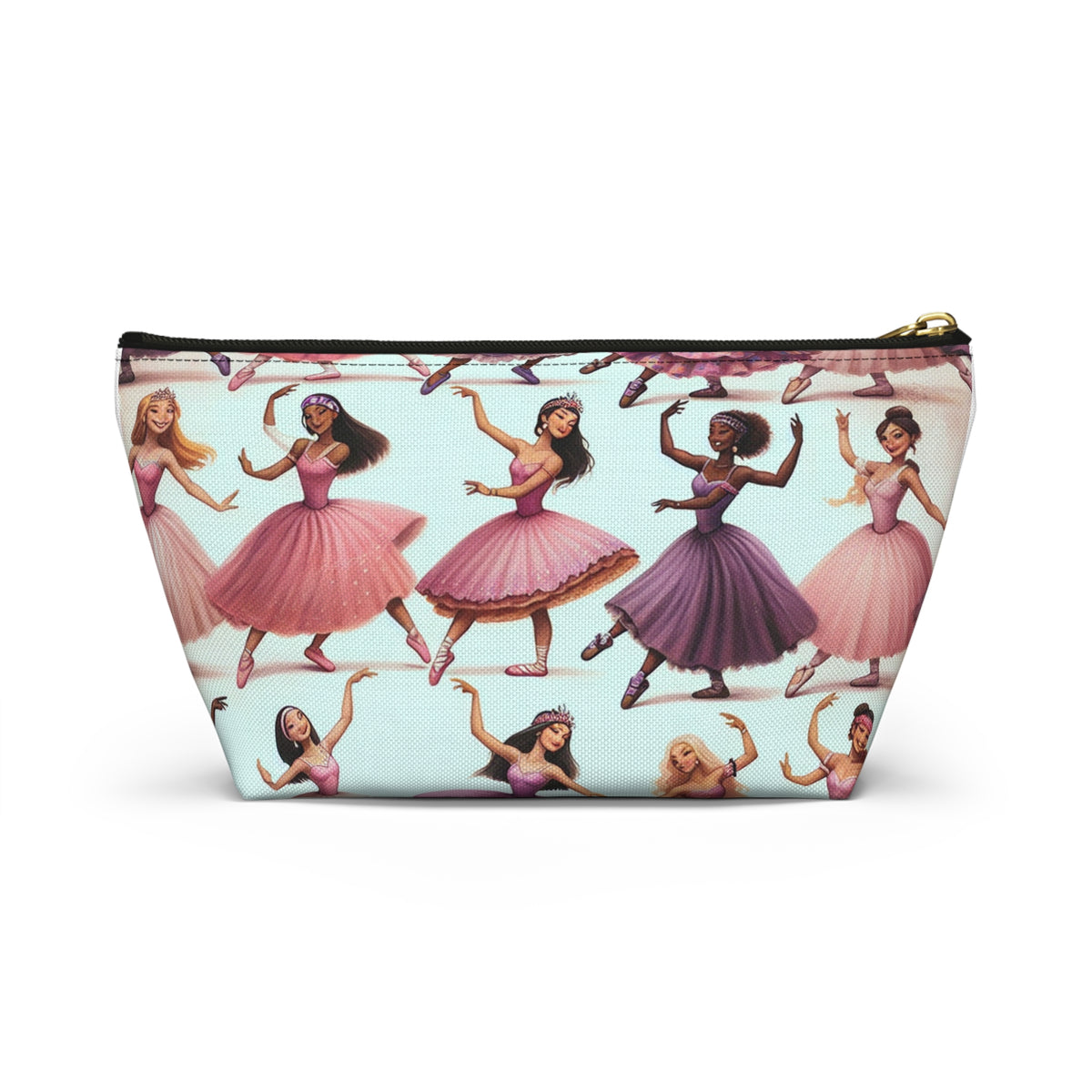 Girls Dancing around In Ballerina dresses Accessory Pouch w T-bottom