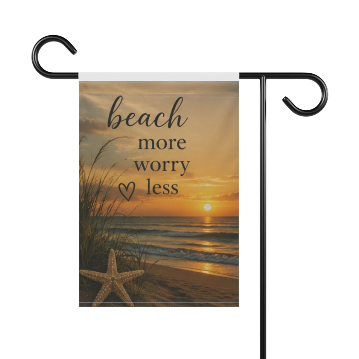 Beach More Worry Less Garden Flag | House Banner