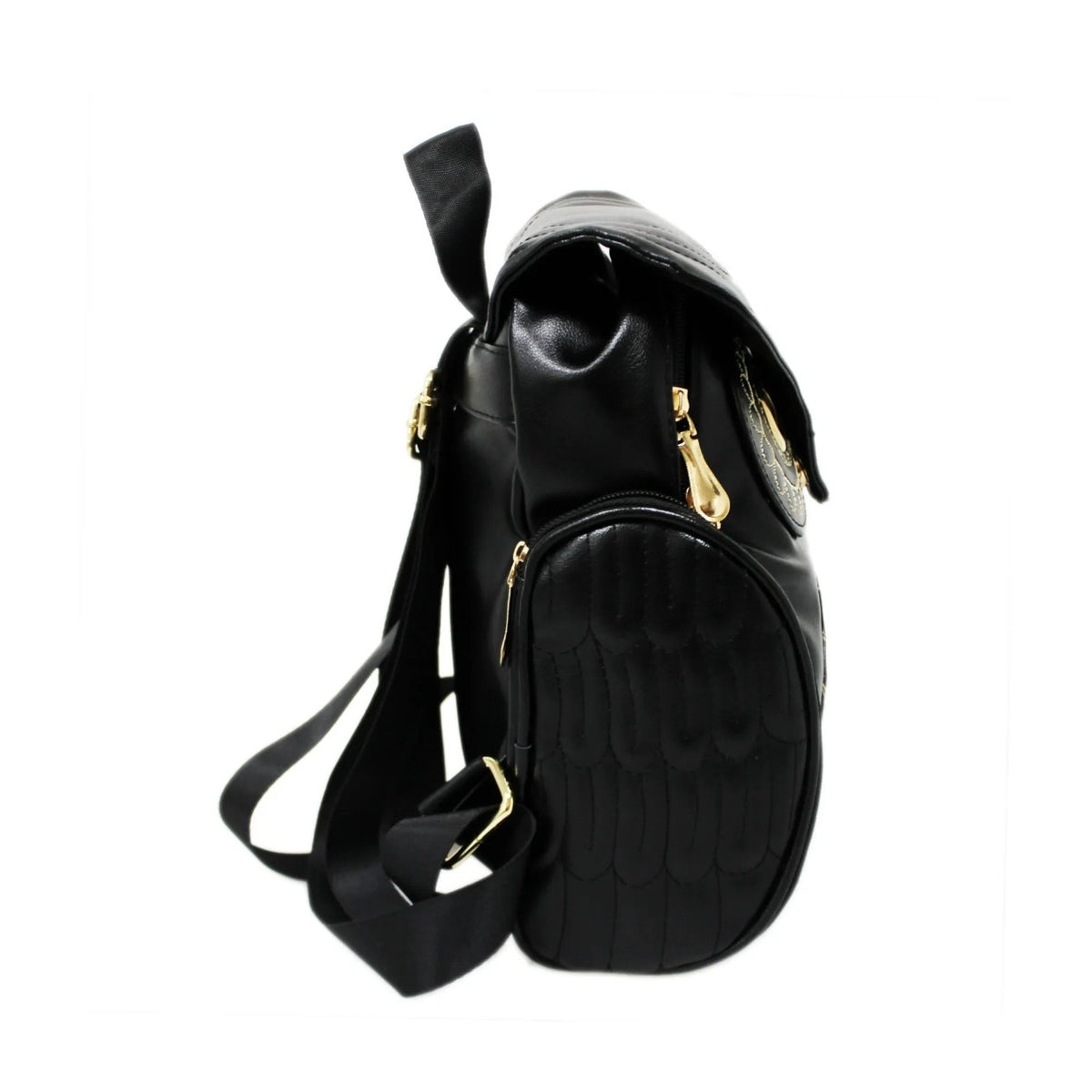 Black Owl Flap Backpack NWT