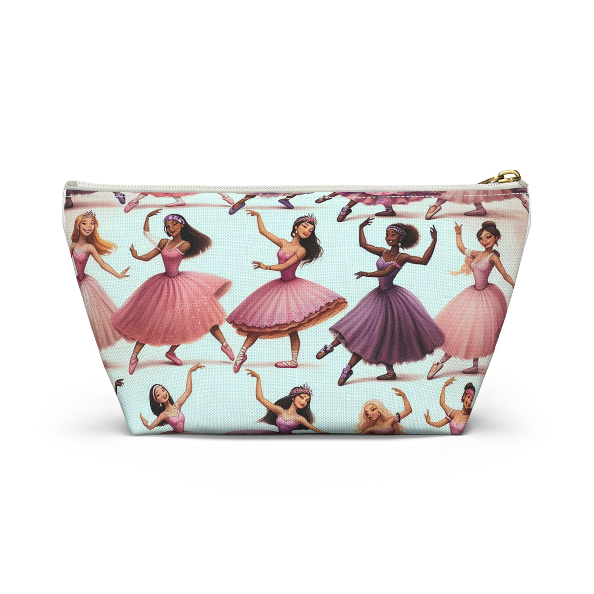 Girls Dancing around In Ballerina dresses Accessory Pouch w T-bottom