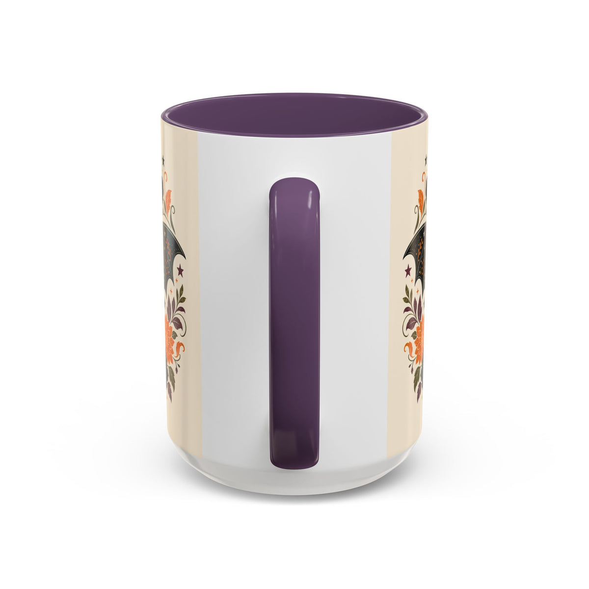 Halloween Floral Bat Coffee Mug — Cute Spooky Accent Mug (11/15oz)