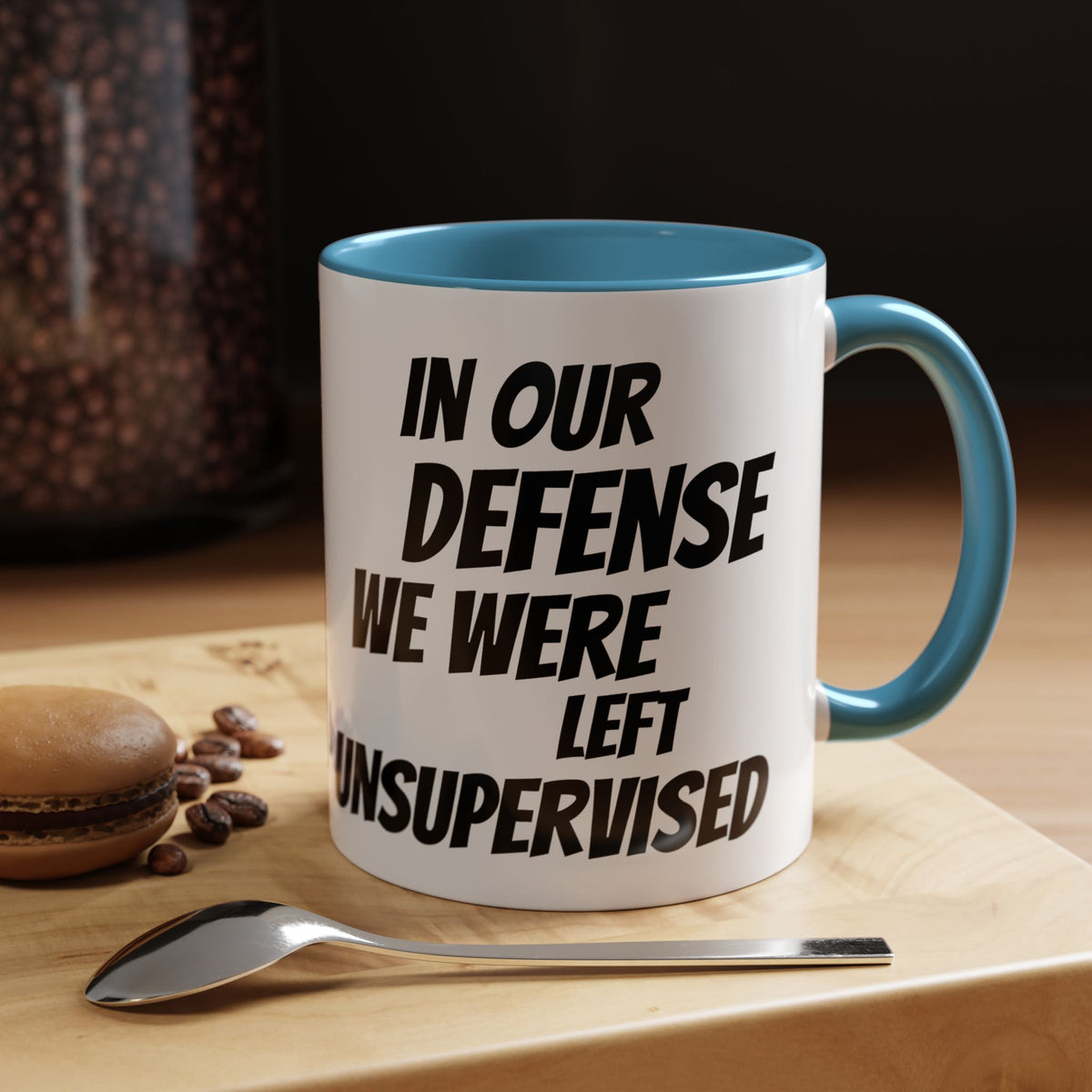 Left Unsupervised with Grandpa Accent Coffee Mug (11, 15oz)