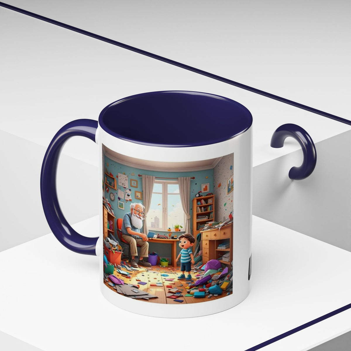 Left Unsupervised with Grandpa Accent Coffee Mug (11, 15oz)