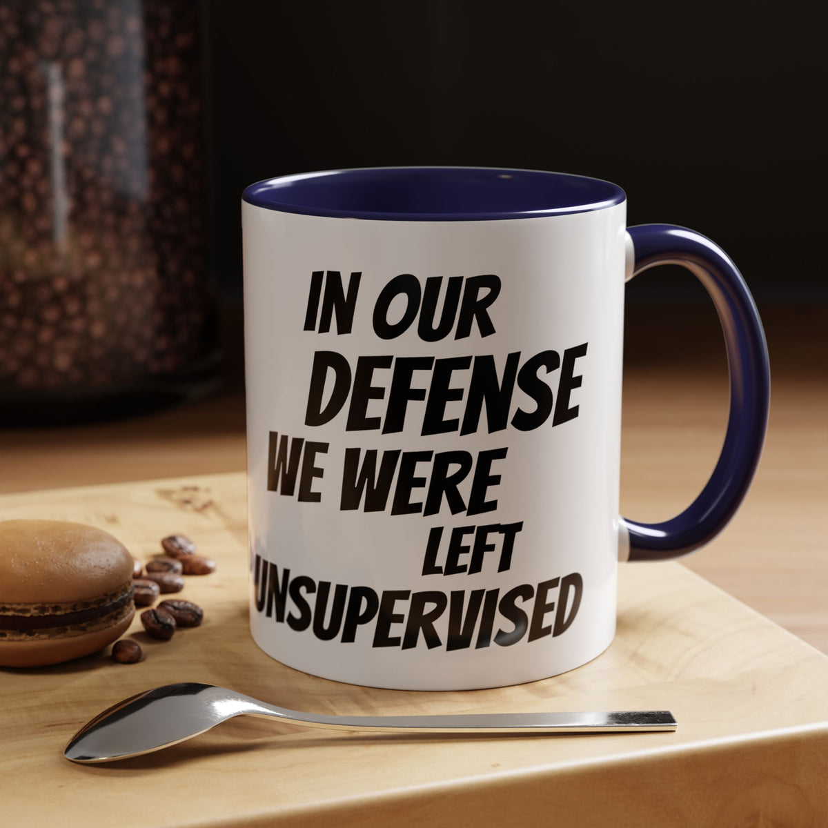 Left Unsupervised with Grandpa Accent Coffee Mug (11, 15oz)