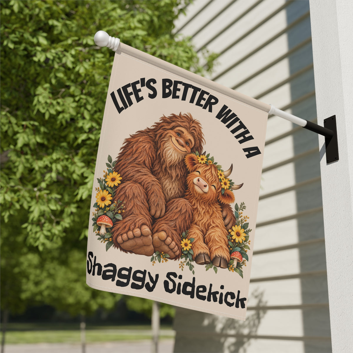 Life's Better With a Shaggy Sidekick Garden Flag | House Banner