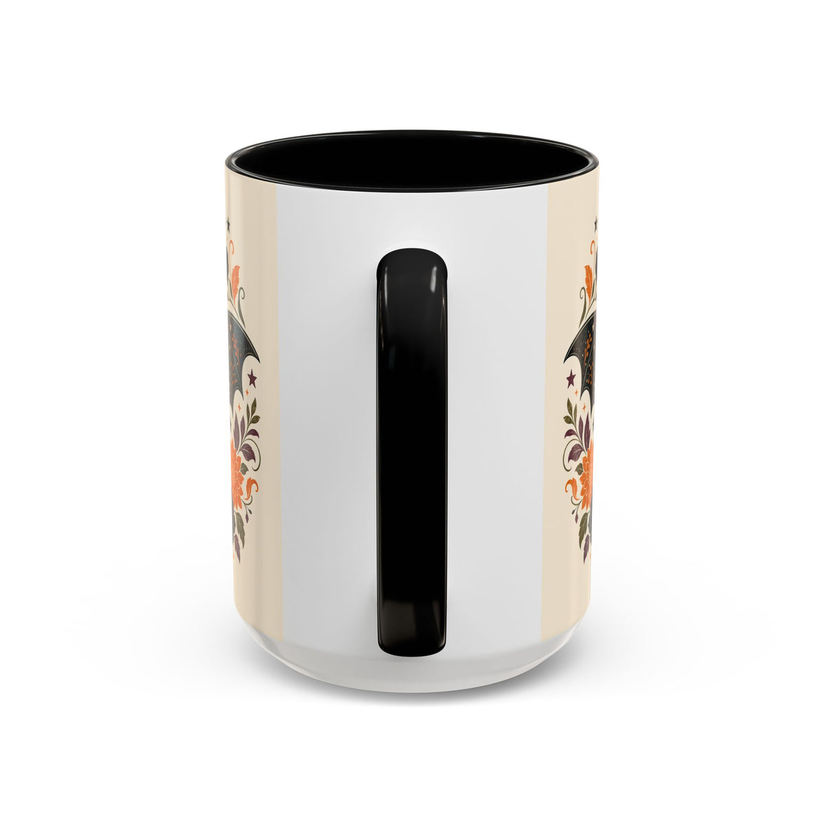 Halloween Floral Bat Coffee Mug — Cute Spooky Accent Mug (11/15oz)