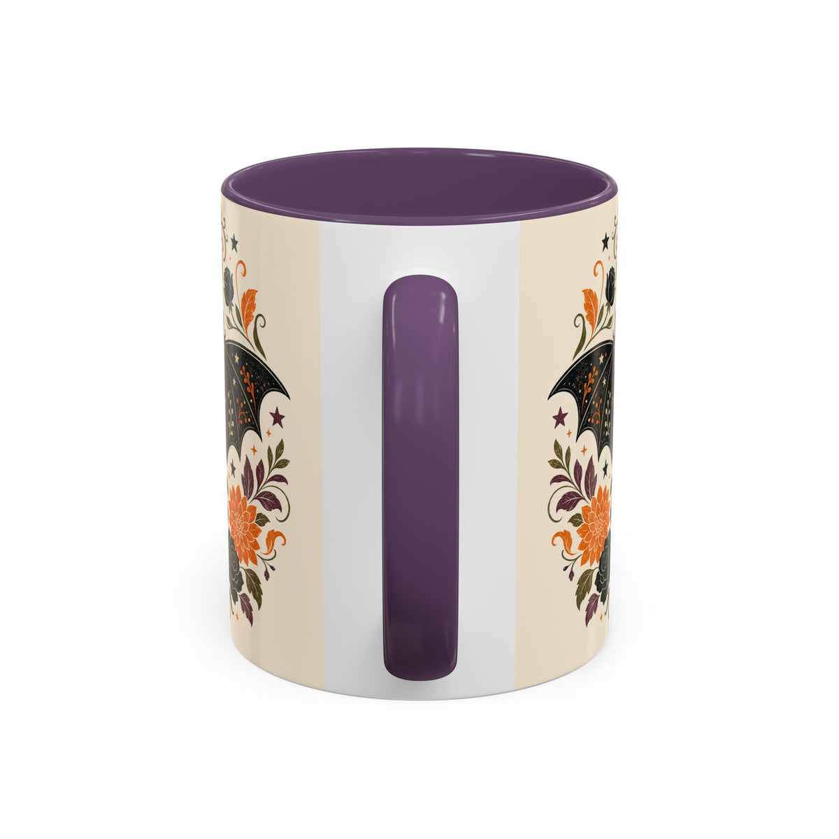 Halloween Floral Bat Coffee Mug — Cute Spooky Accent Mug (11/15oz)