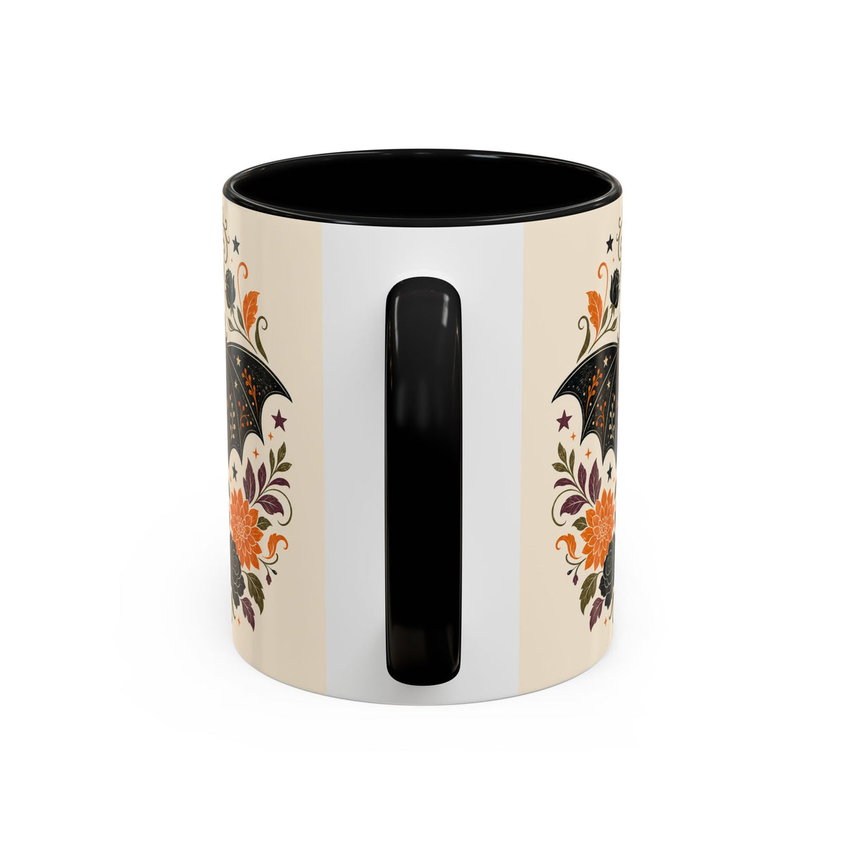 Halloween Floral Bat Coffee Mug — Cute Spooky Accent Mug (11/15oz)