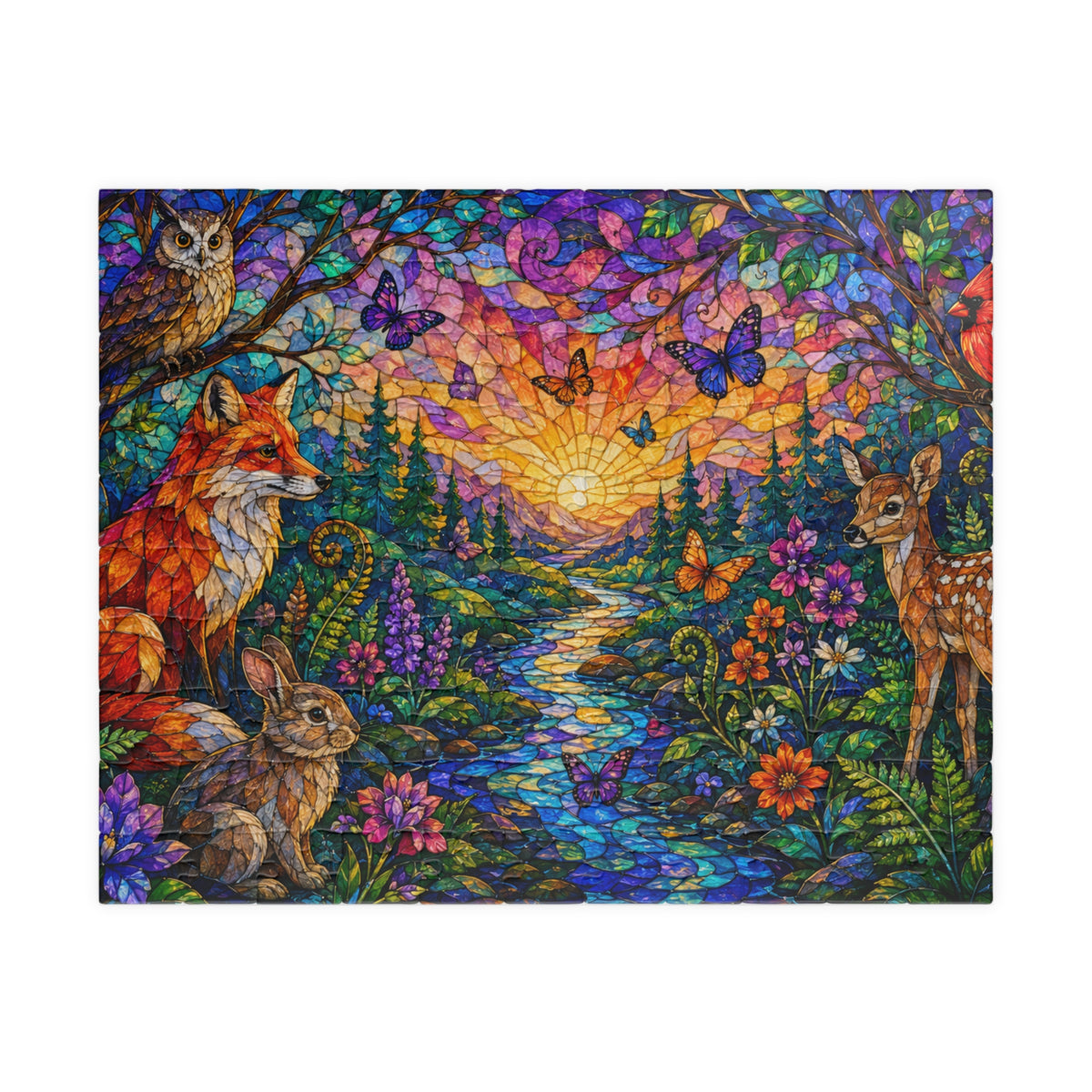 Woodland Sunset Animals Puzzle | 1014 Piece Jigsaw