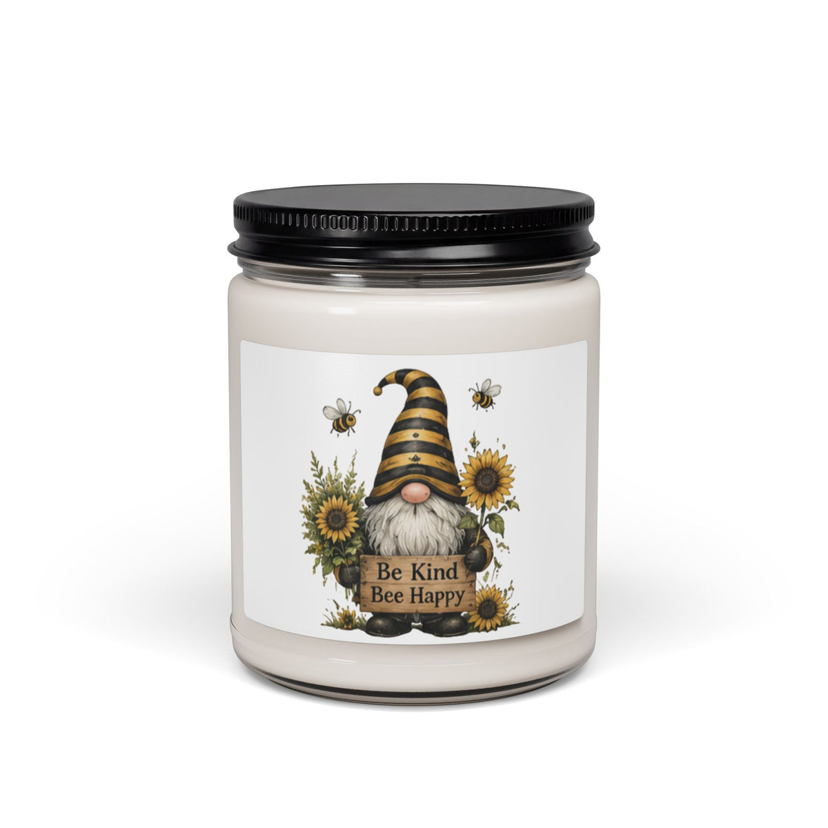 Be Kind Bee Happy Gnome Candle | Soy Candle, 9oz