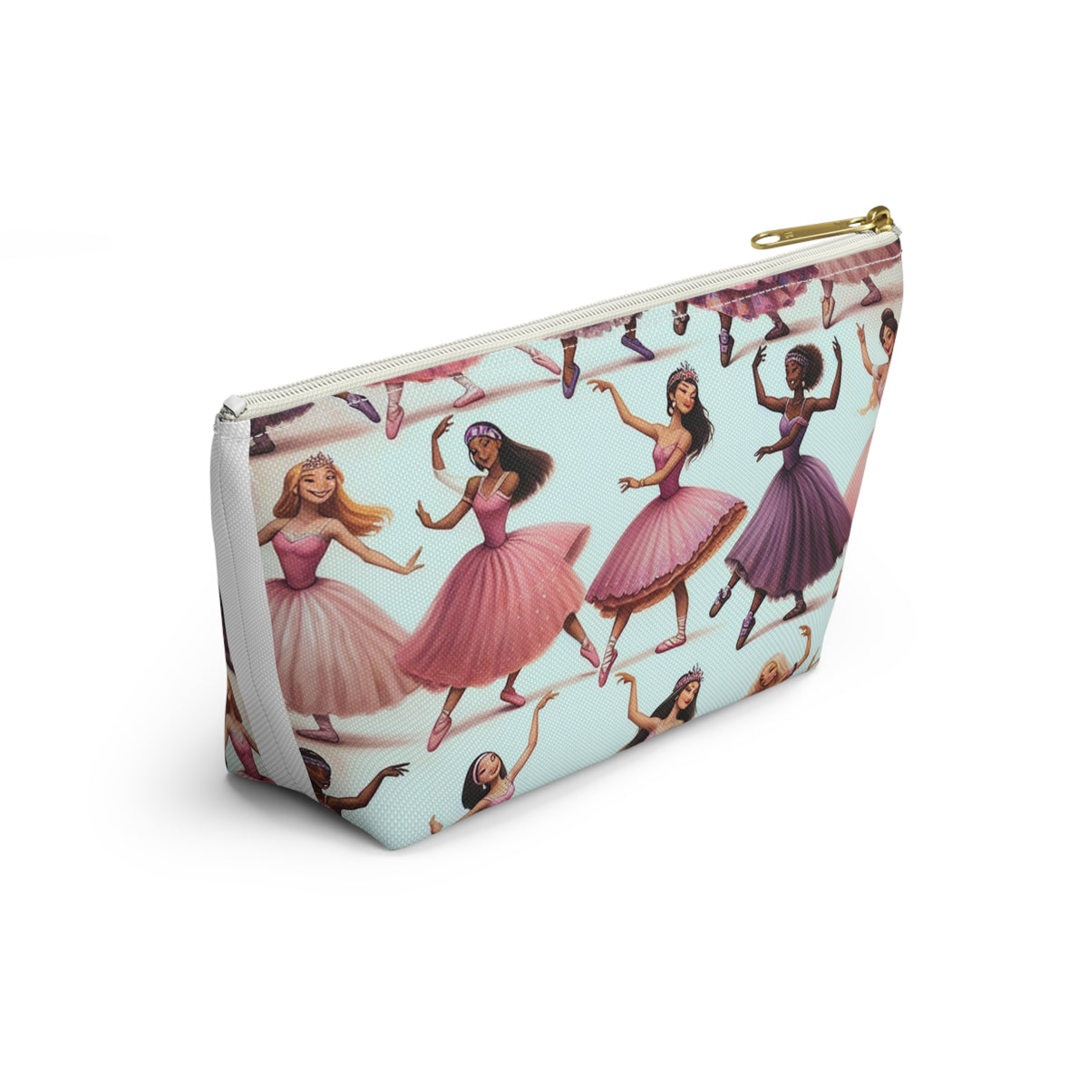 Girls Dancing around In Ballerina dresses Accessory Pouch w T-bottom