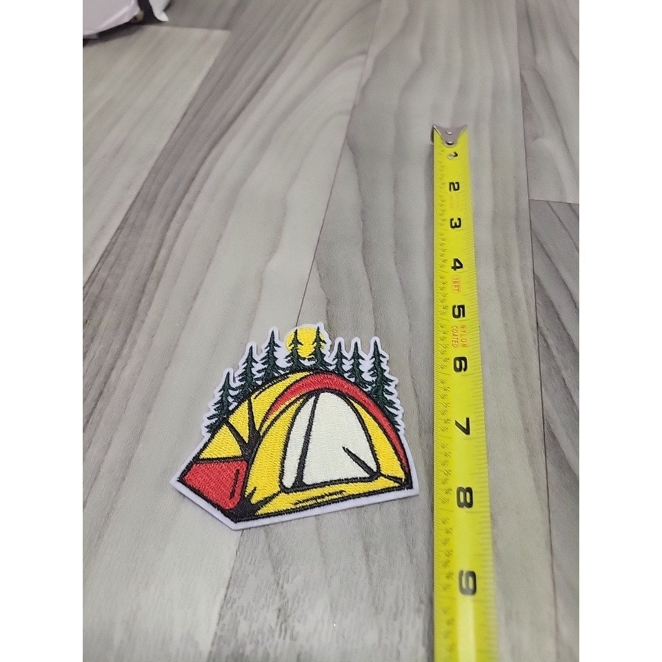 Tent Camping Embroidery Iron on Patch