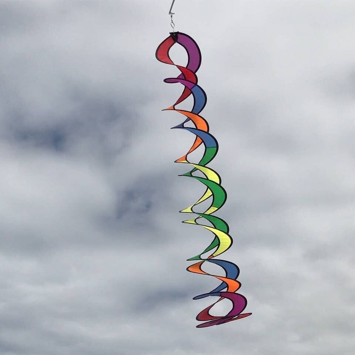 Rainbow Curly Duet Wind Spinner