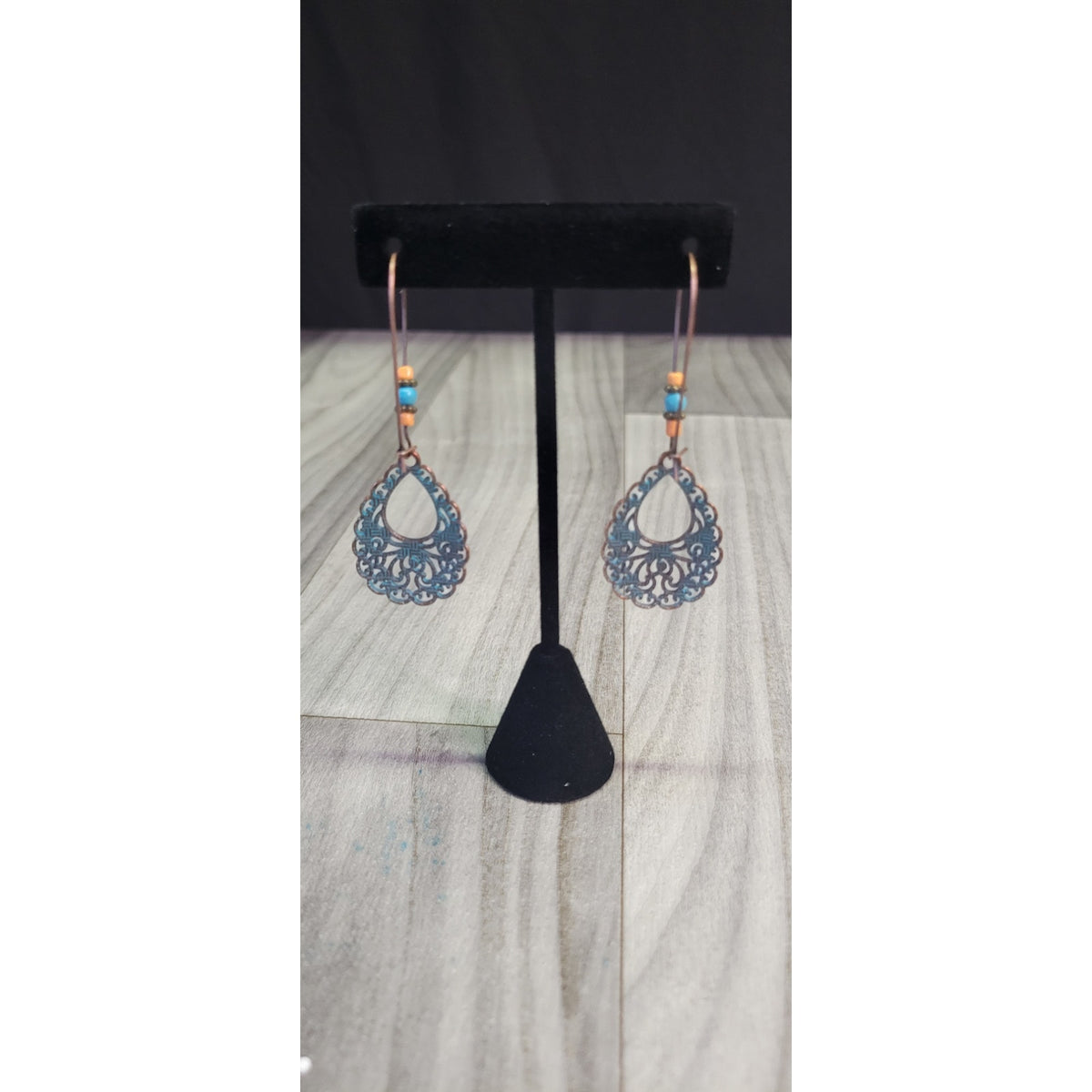 Vintage Copper & Turquoise Drop Bohemian earrings