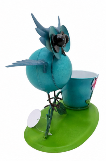 Whimsical Metal Owl Planter with Flower Pot | Cute Garden Owl Decor | Indoor Outdoor Plant Holder