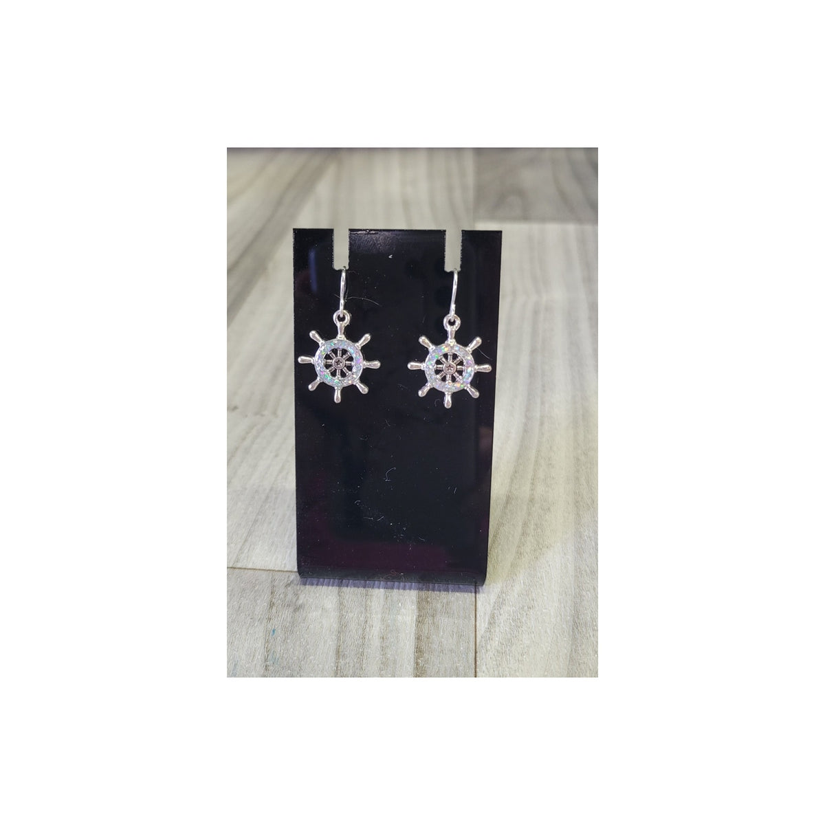Ship wheel earrings