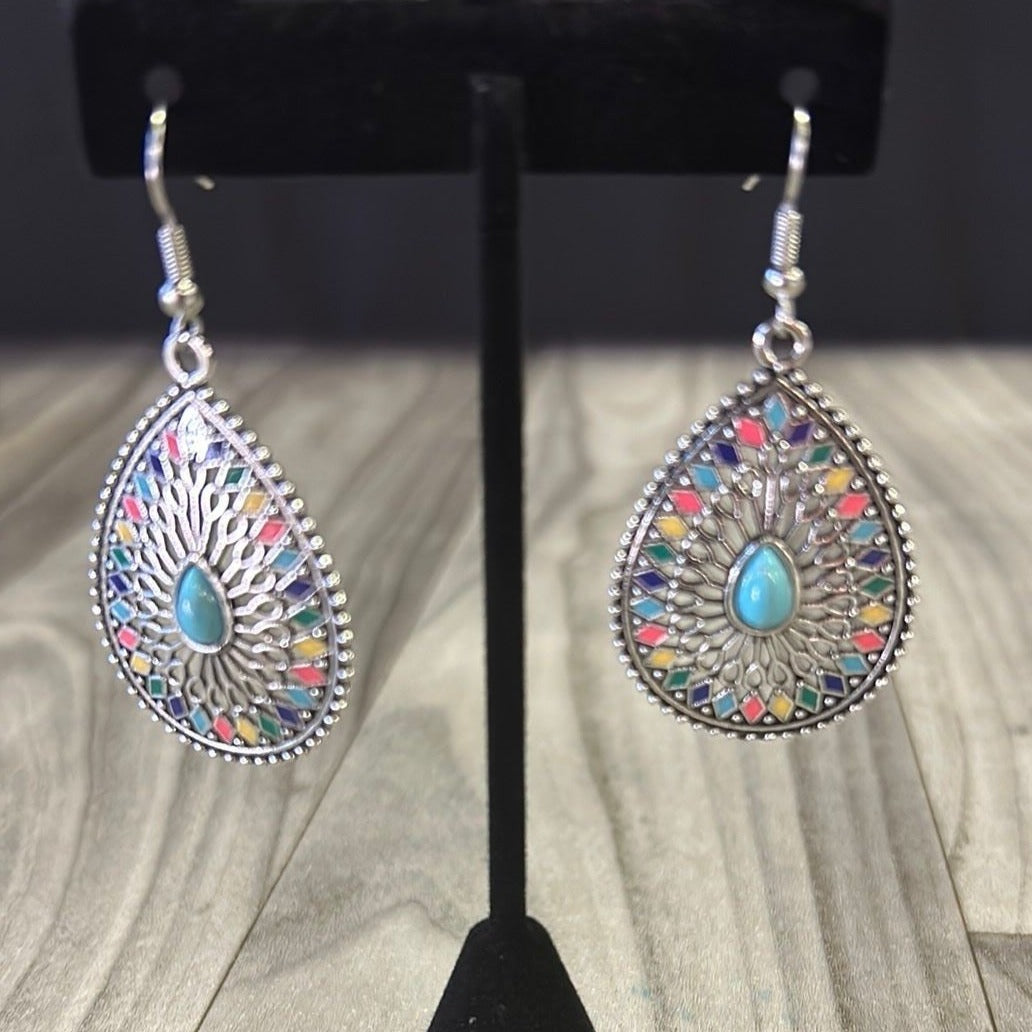 Multi colored earrings