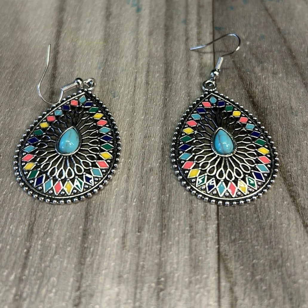 Multi colored earrings