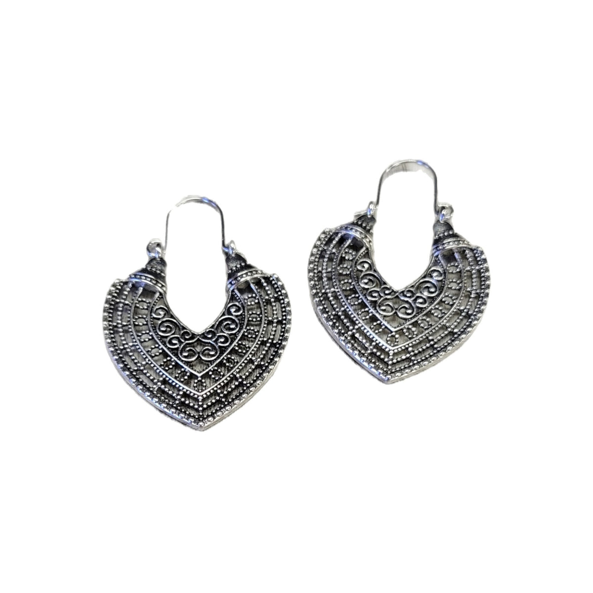 Silver Mandela Boho earrings